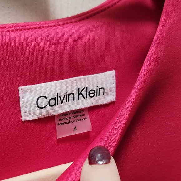 PINK CALVIN KLEIN Size 4 Cocktail Dress. Like NEW! - Picture 2 of 4